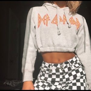 Cropped FED LEPPARD hoodie